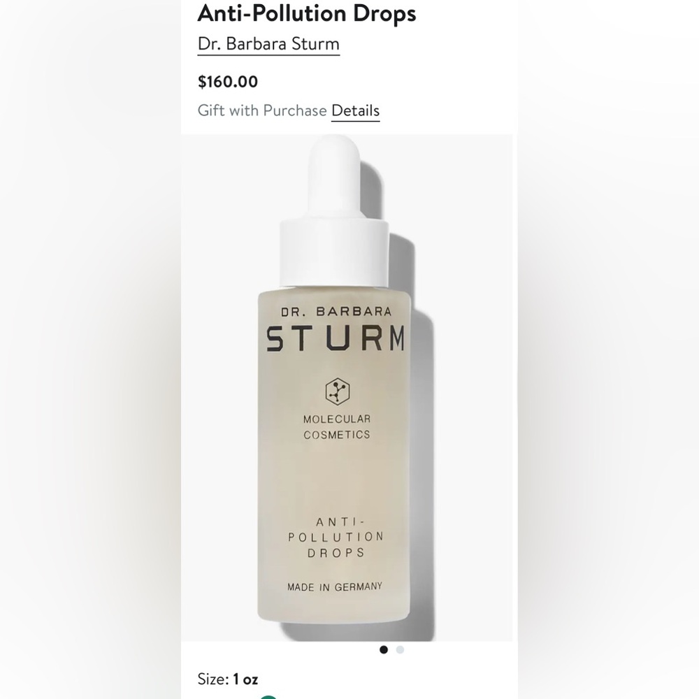 Dr. Barbara Sturm Anti-Pollution Drops - new in box. Retails $160.00 - Picture 2 of 2